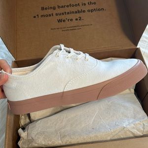 Reformation canvas sneakers with pink bottom